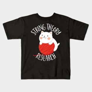 Kawaii Science Teacher Cat Crochet Knitting Physics Meme T-Shirt Kids T-Shirt